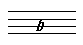 tablature with letter b